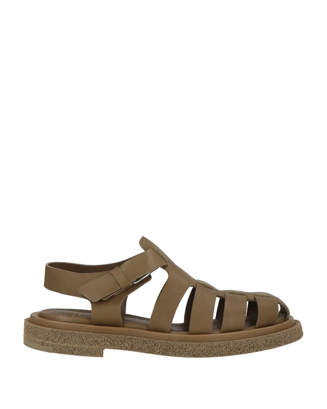 Officine Creative Brown Military Sandals Leather