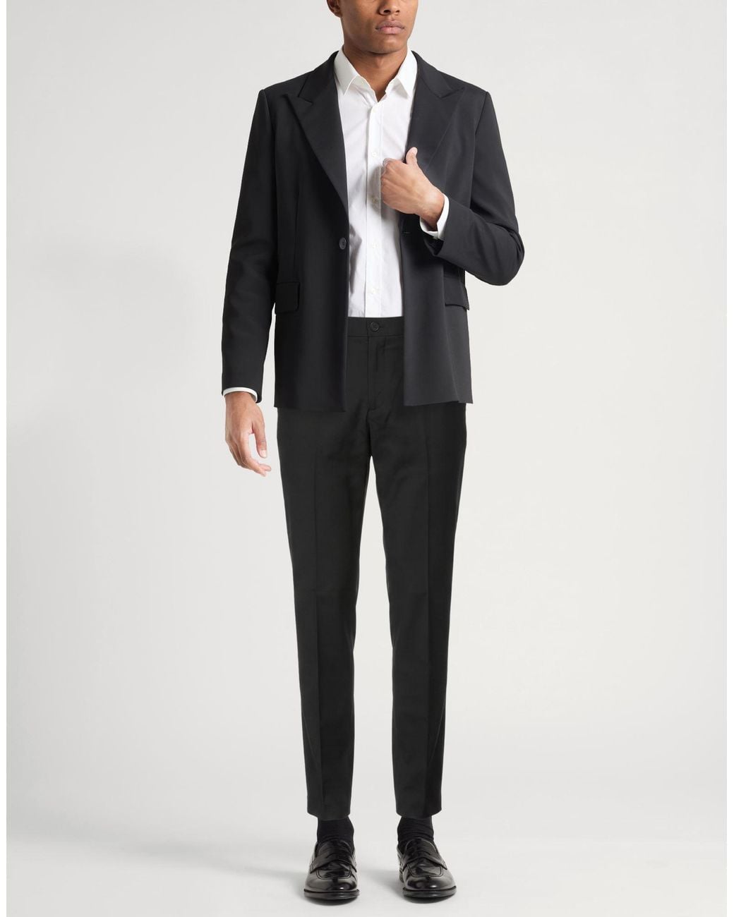 SELECTED Black Pants Recycled Polyester, Viscose, Polyester, Elastane for men