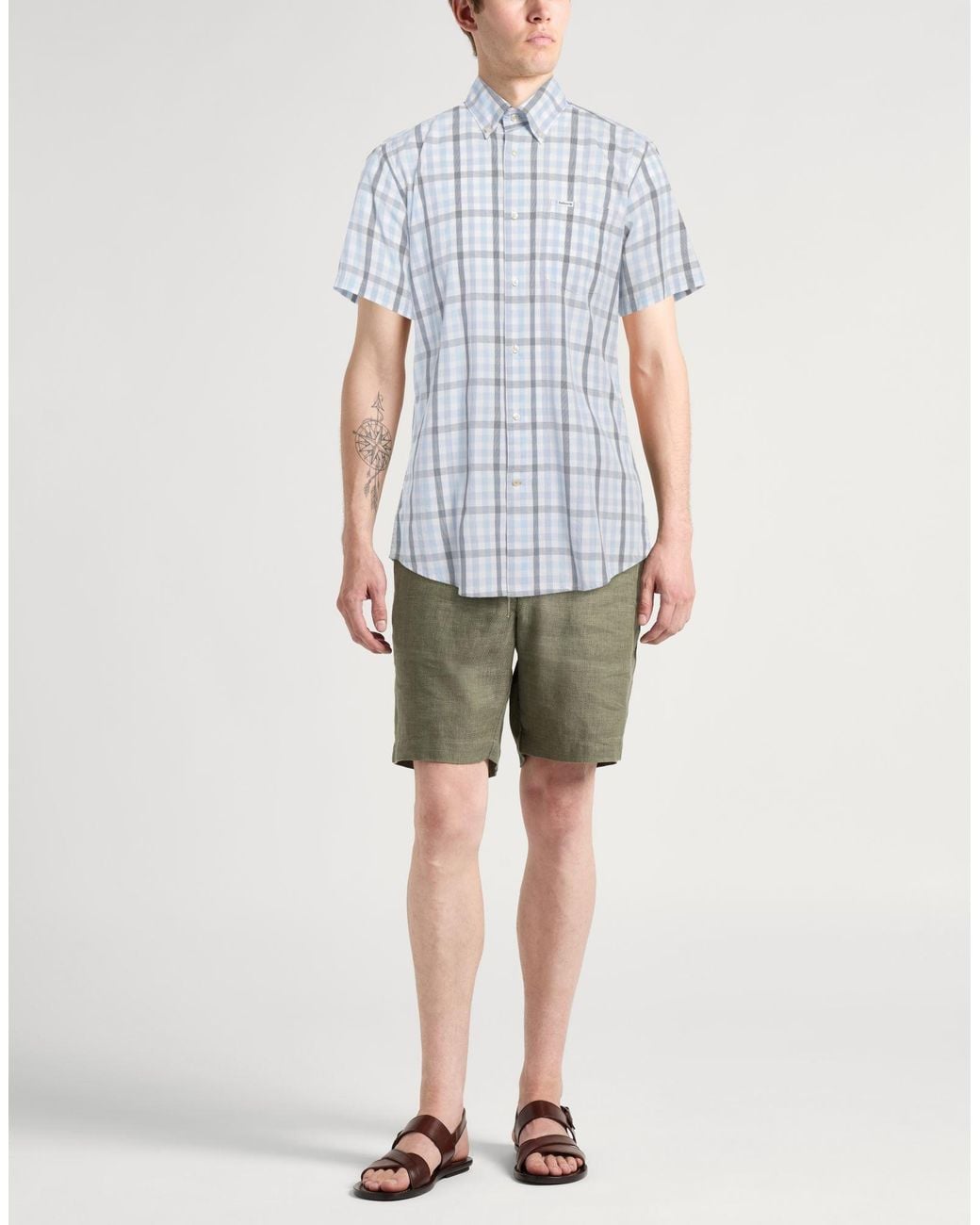Camisa Barbour de hombre de color White