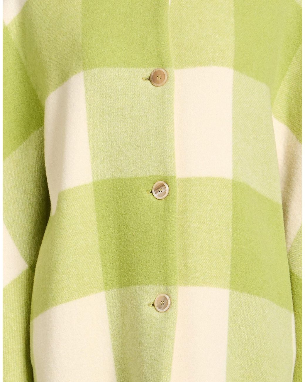 Semicouture Yellow Coat Wool, Polyamide, Polyester