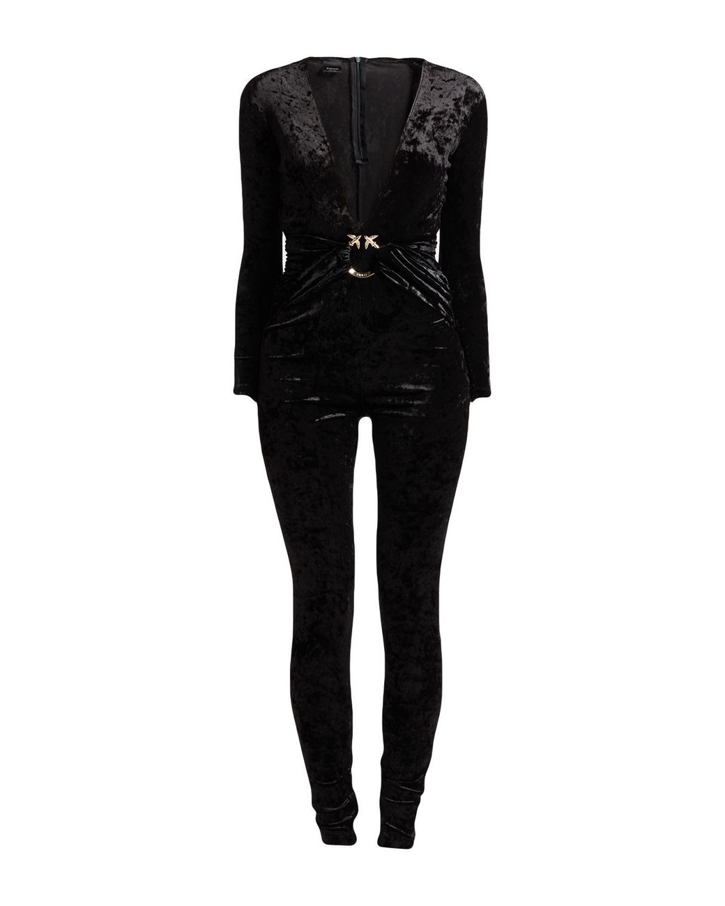 Pinko Black Jumpsuit Polyester, Elastane