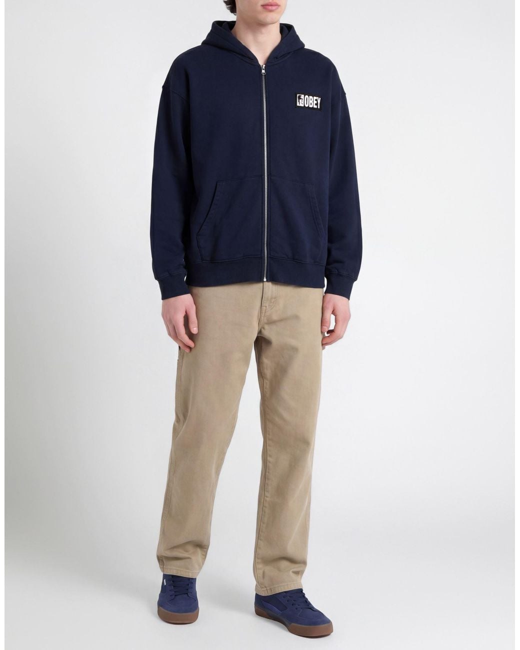 Obey Blue Midnight Sweatshirt Cotton for men