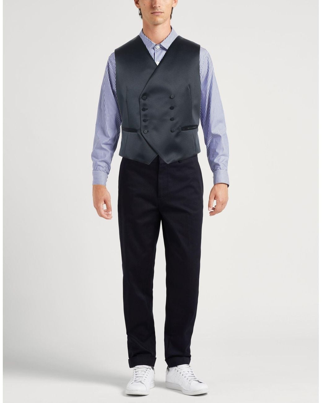 Tagliatore Blue Tailored Vest Polyester for men