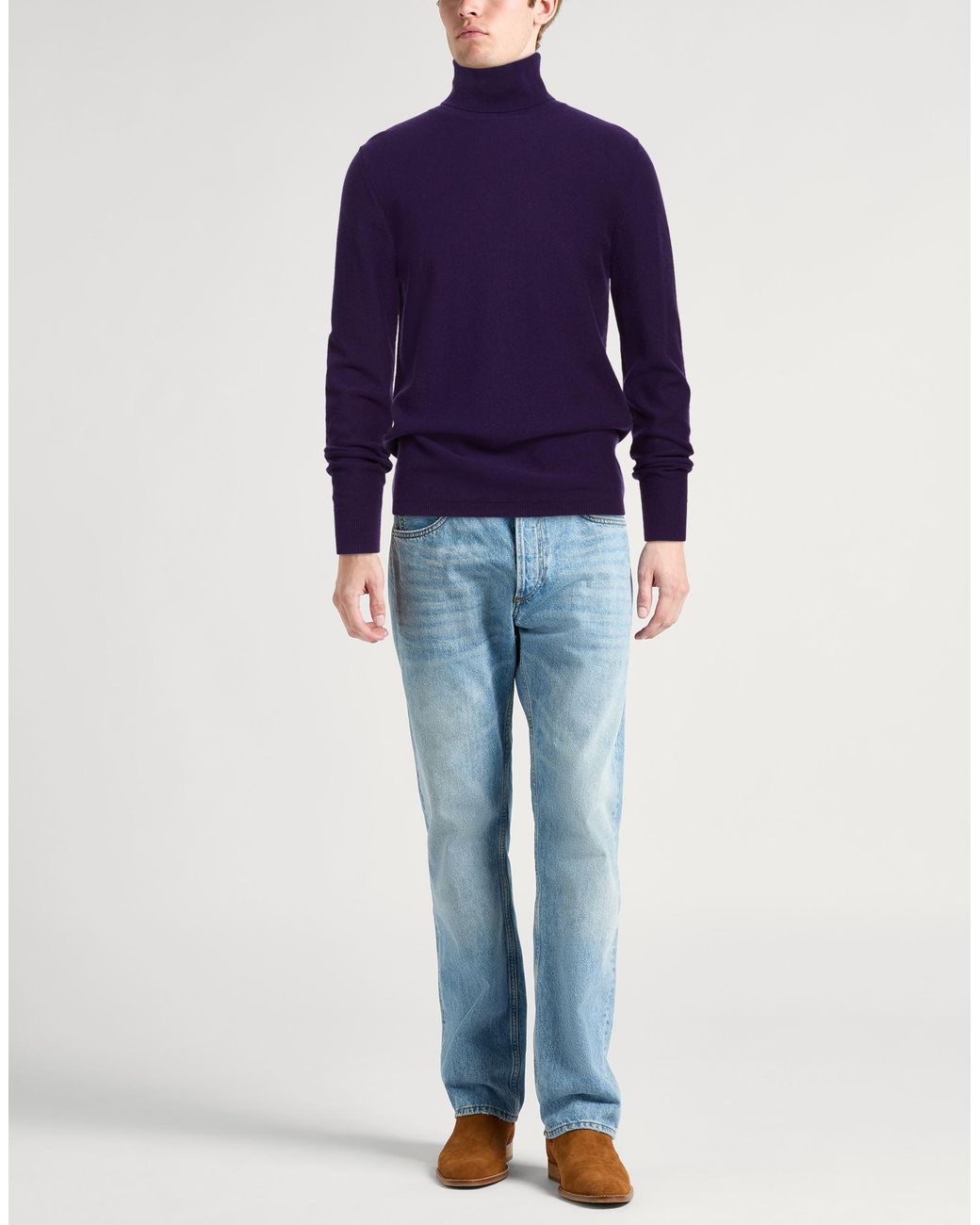 Aspesi Blue Turtleneck for men