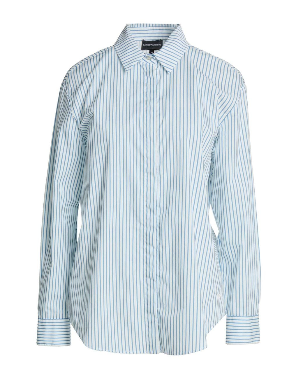 Emporio Armani Blue Shirt Cotton