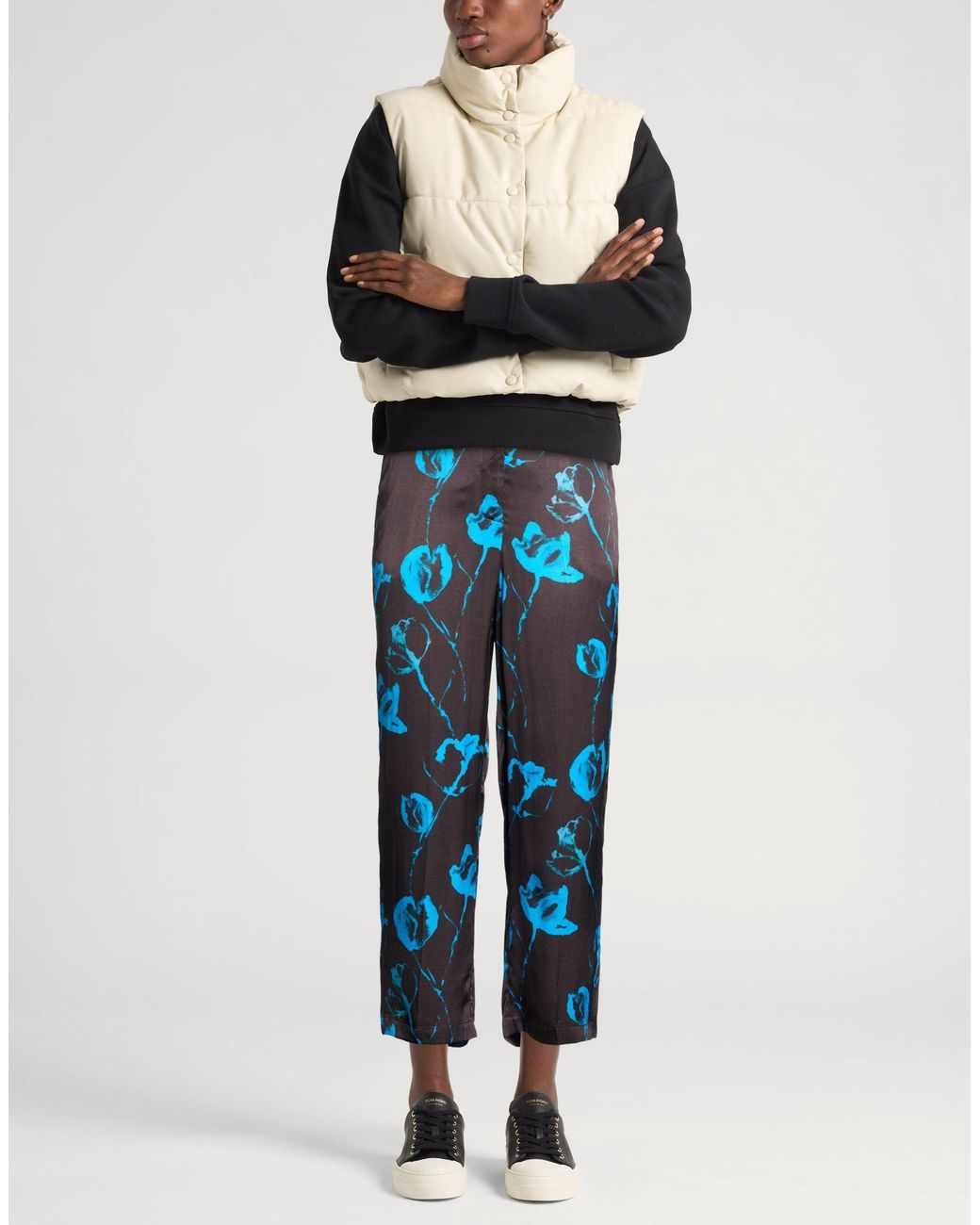 Liviana Conti Blue Dark Pants Viscose