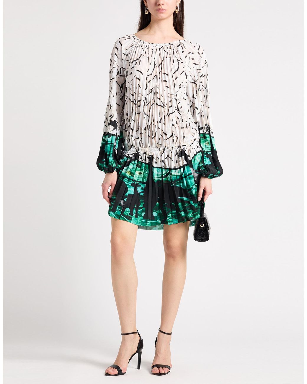 Stella Jean White Mini Dress Polyester