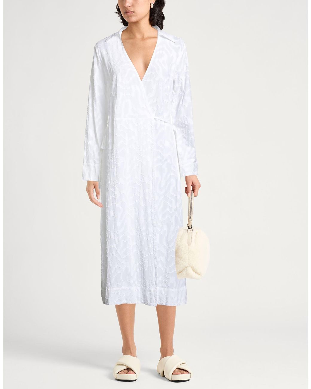 Massimo Alba White Midi Dress Cotton