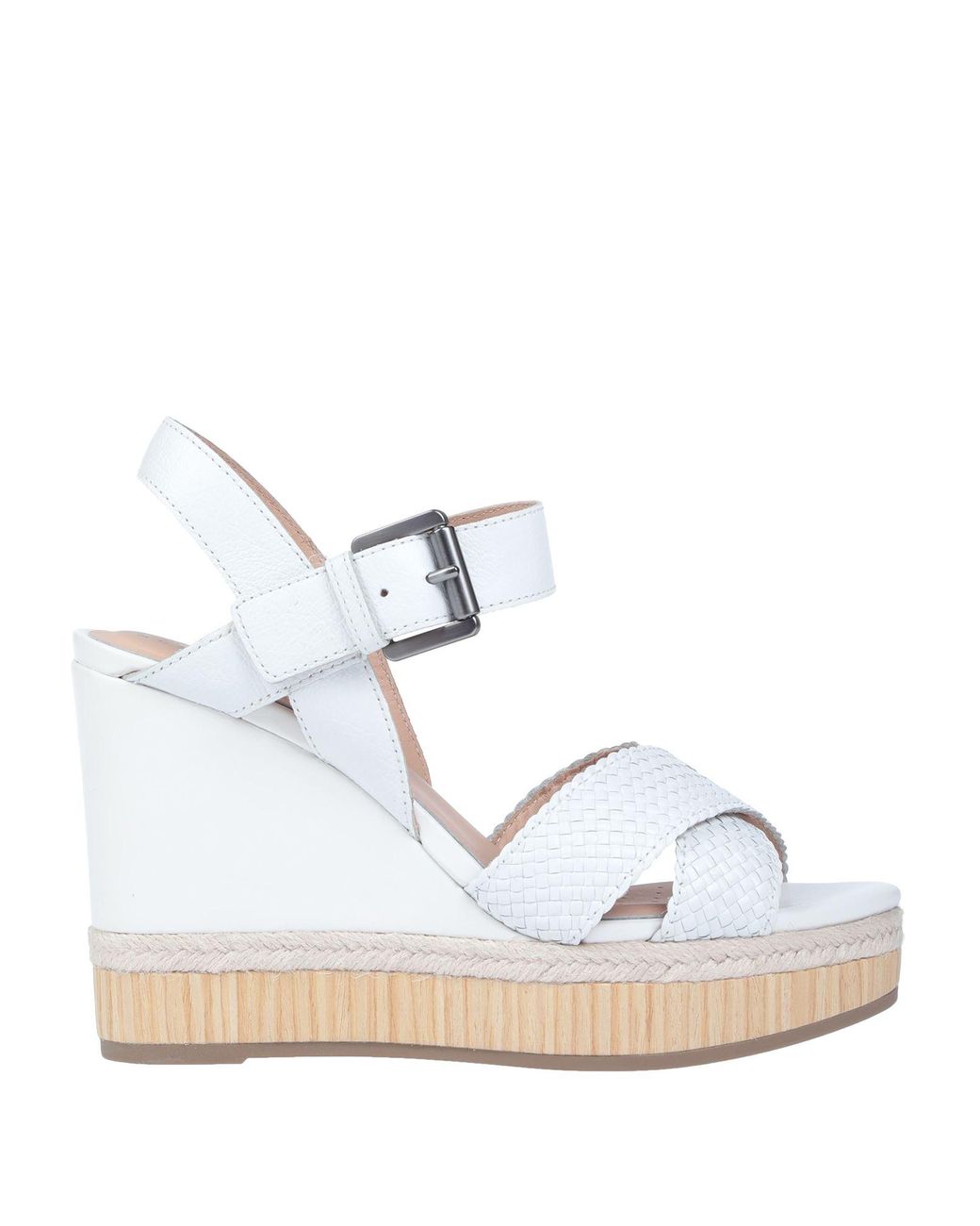 Geox Leather Sandals in White - Lyst