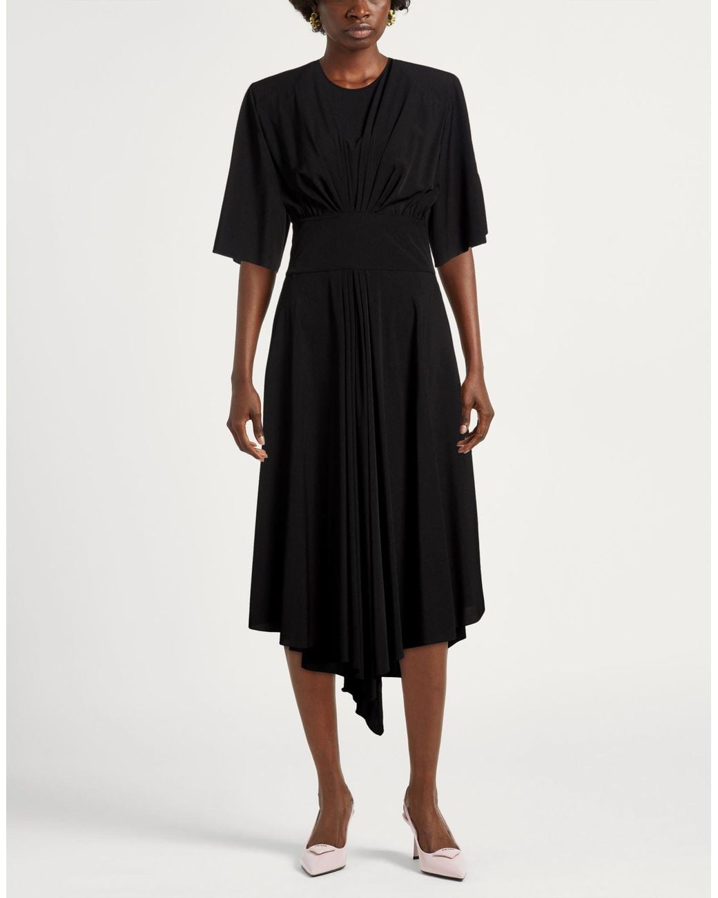 Alexandre Vauthier Black Midi Dress Polyester