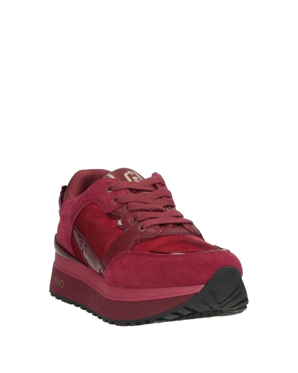 Liu Jo Red Garnet Sneakers Leather, Textile Fibers, Synthetic Material
