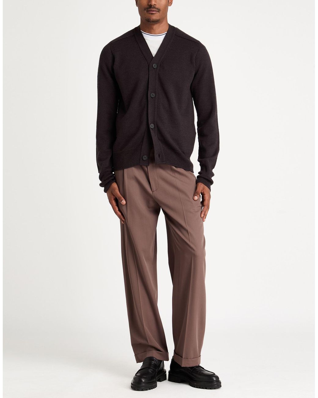 Studio Nicholson Black Cardigan Merino Wool for men