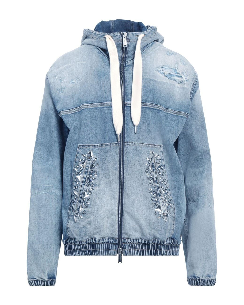 DSquared² Blue Denim Outerwear Cotton, Elastane for men