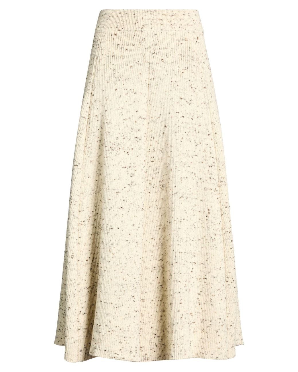 Jil Sander Natural Midi Skirt Wool