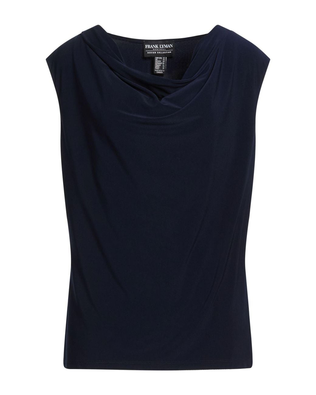 FRANK LYMAN Blue Top Polyester, Elastane