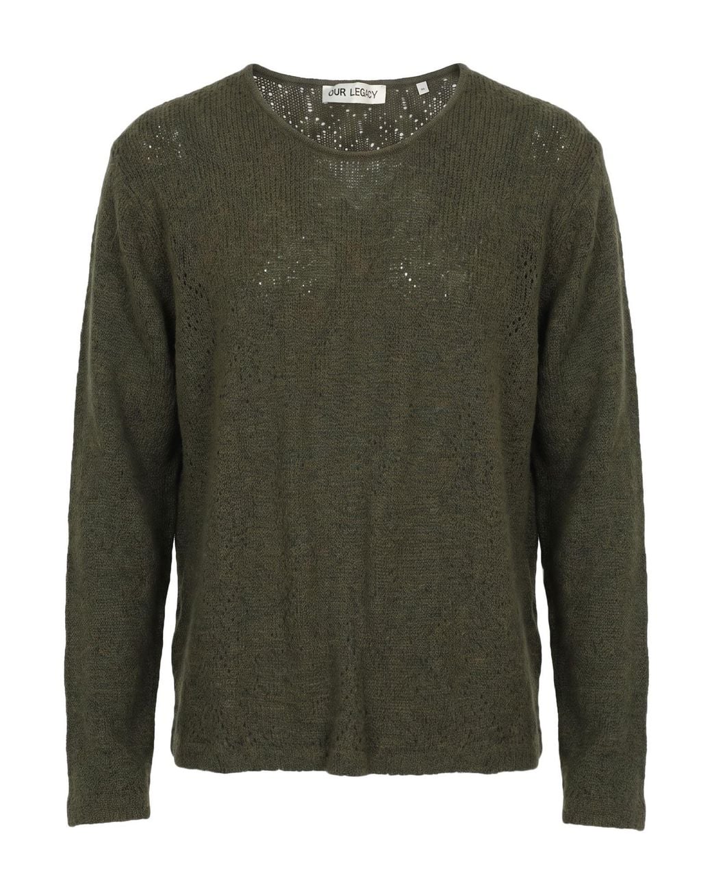 Our Legacy Green Military Sweater Acrylic, Polyamide, Mohair Wool for men