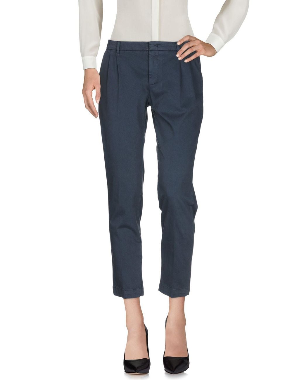 PT Torino Blue Pants Cotton, Modal, Elastane