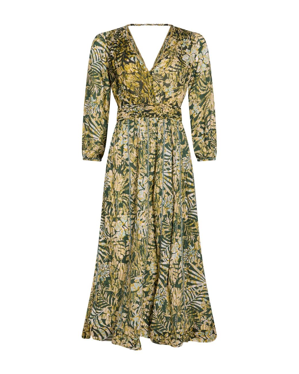 Poupette Green Midi Dress Viscose