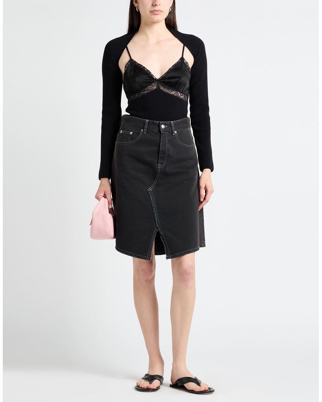 Blumarine Black Twin Set Polyamide, Acrylic, Wool, Polyester