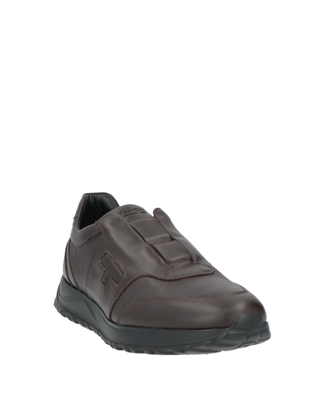 Testoni Gray Dark Sneakers Leather for men