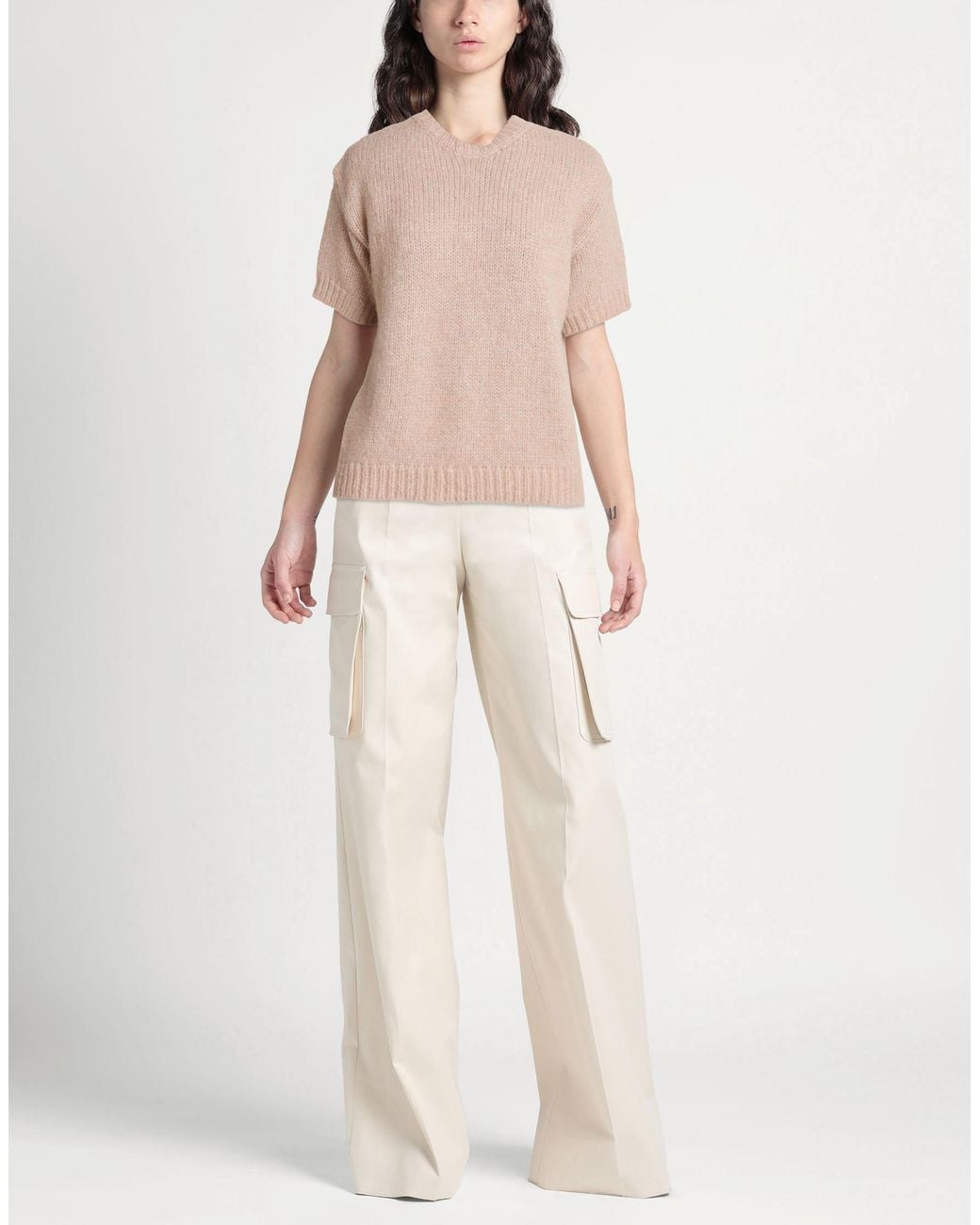 ROSSO35 Natural Blush Sweater Alpaca Wool, Polyester, Polyamide, Virgin Wool