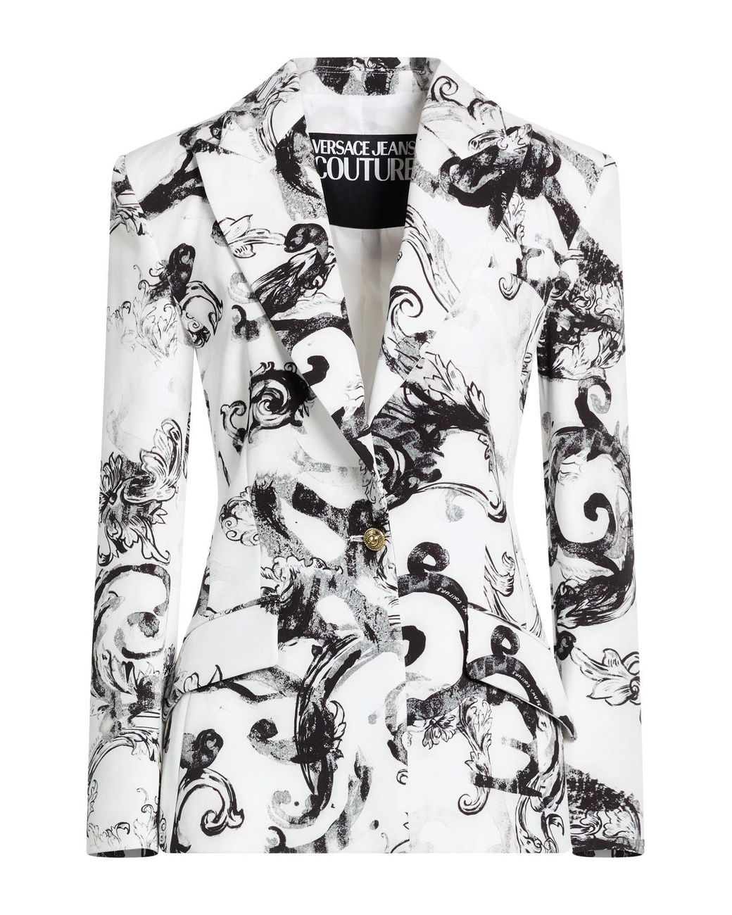Versace Jeans Couture White Blazer Polyester, Elastane