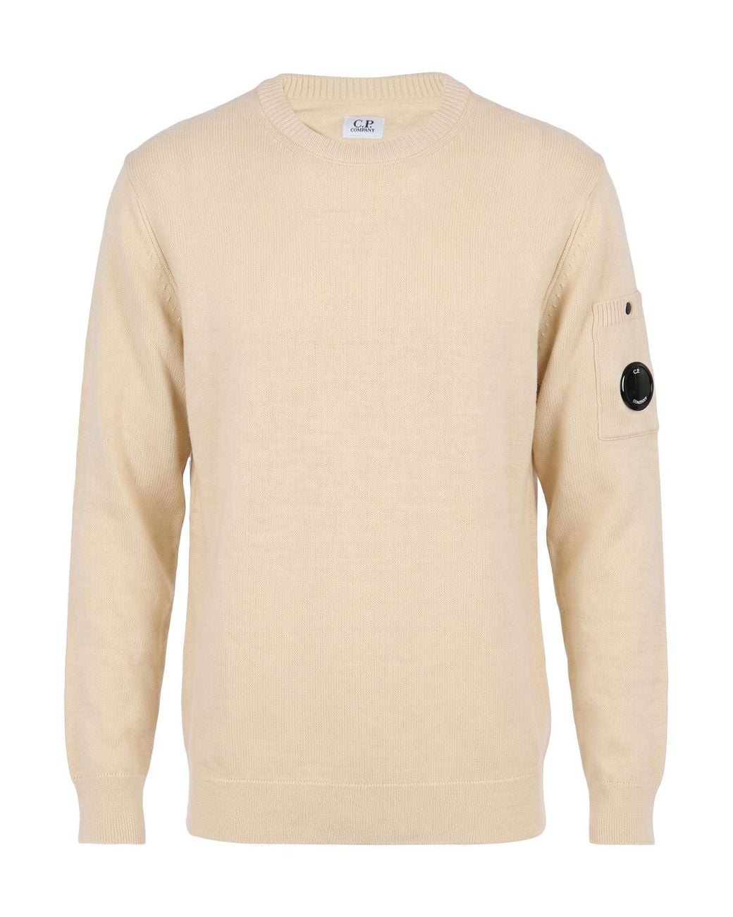 C P Company Natural Ivory Sweater Cotton, Polyester, Polyamide for men