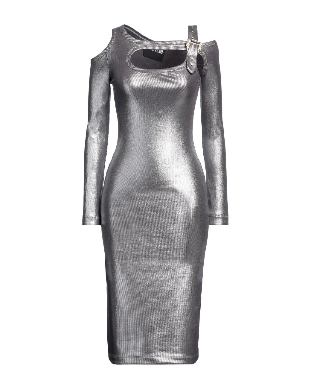 Versace Jeans Couture Gray Midi Dress