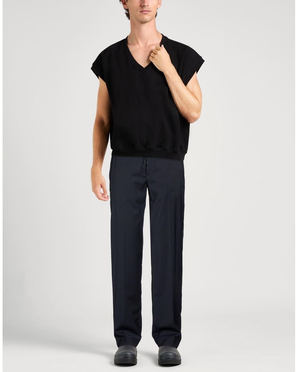 Sandro Blue Midnight Pants Wool, Polyester, Elastane for men