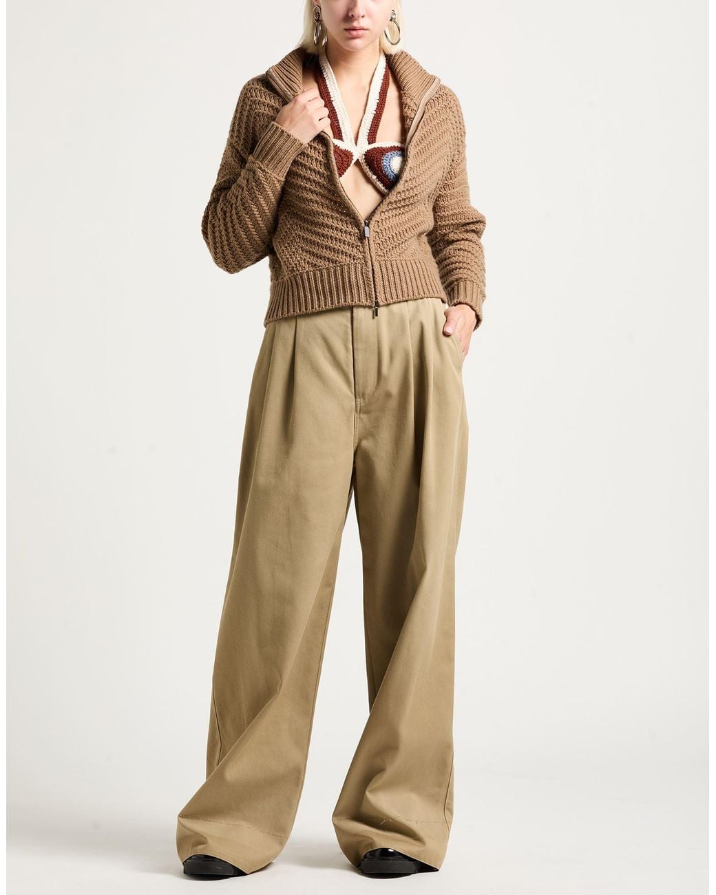 Maison Margiela Natural Pants Cotton