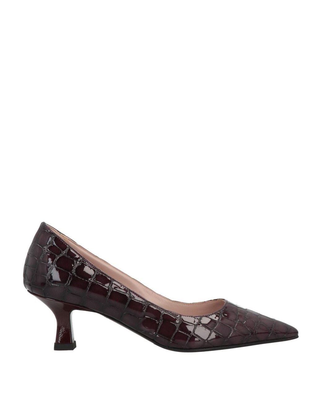 Lella Baldi Brown Plum Pumps Leather