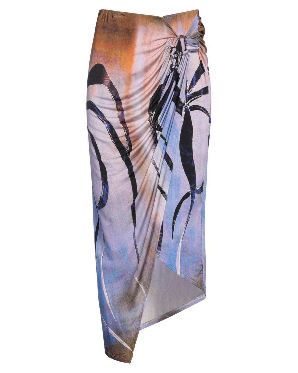 Louisa Ballou Blue Midi Skirt