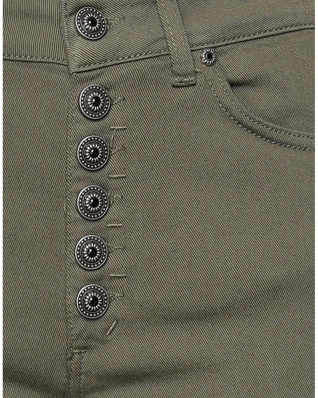 Dondup Green Pants Cotton, Elastomultiester, Elastane