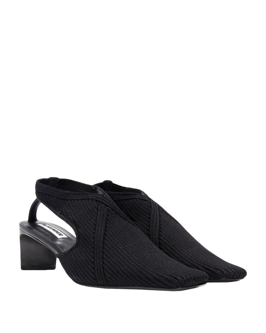 Jil Sander Black Pumps Textile Fibers