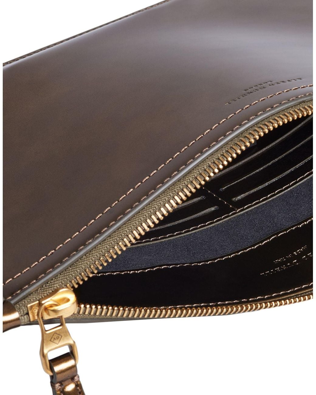 Dunhill Brown Clutch Leather for men