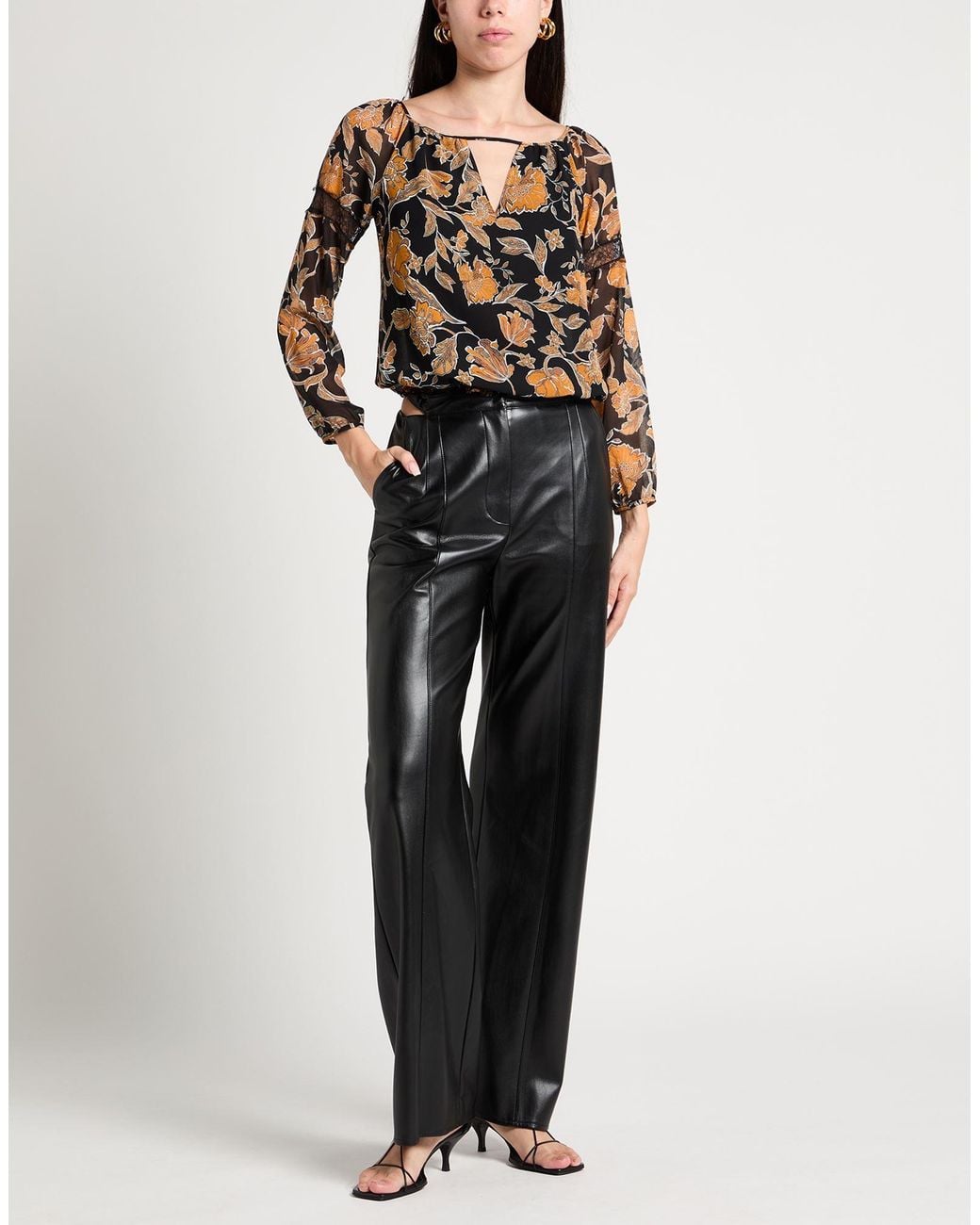 Patrizia Pepe Brown Top Polyester