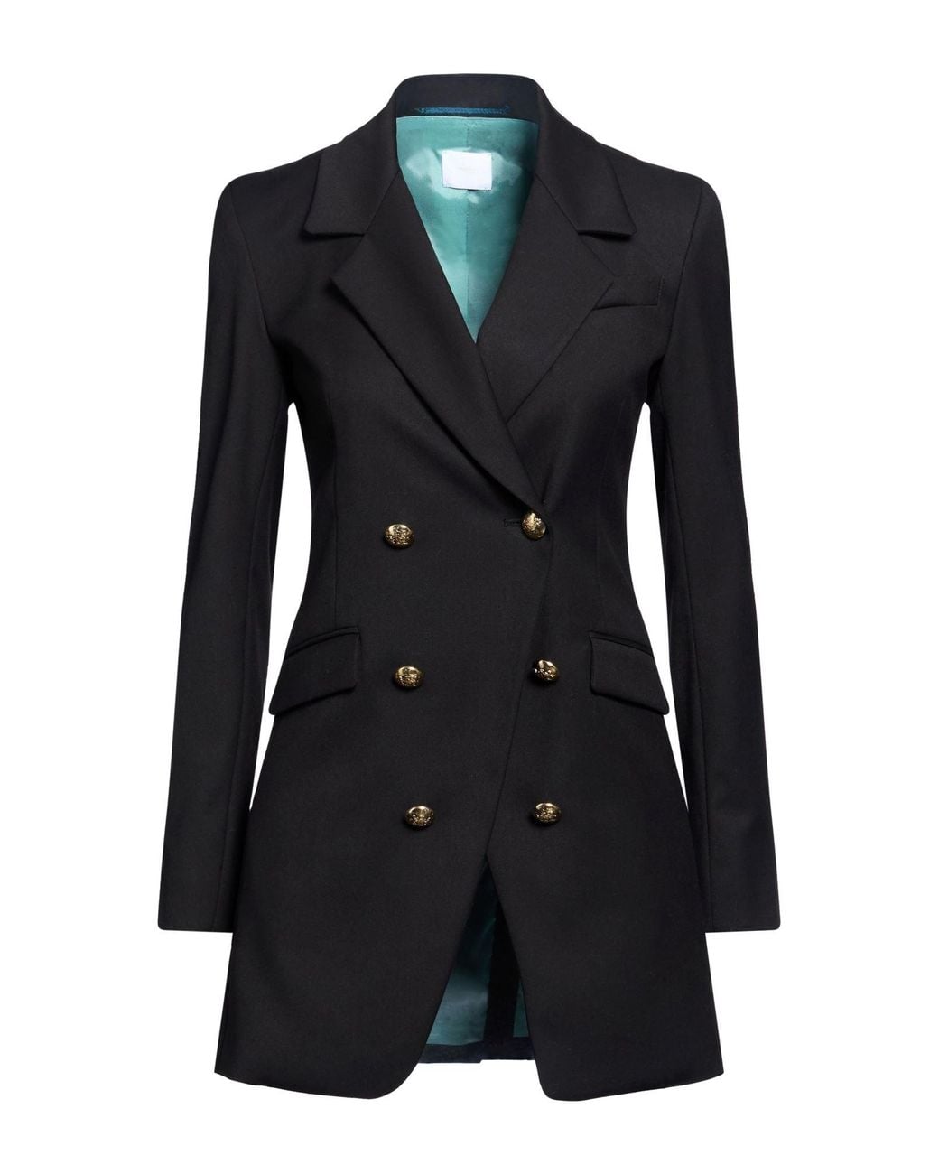 .., merci italia Black Blazer Polyester, Viscose, Elastane