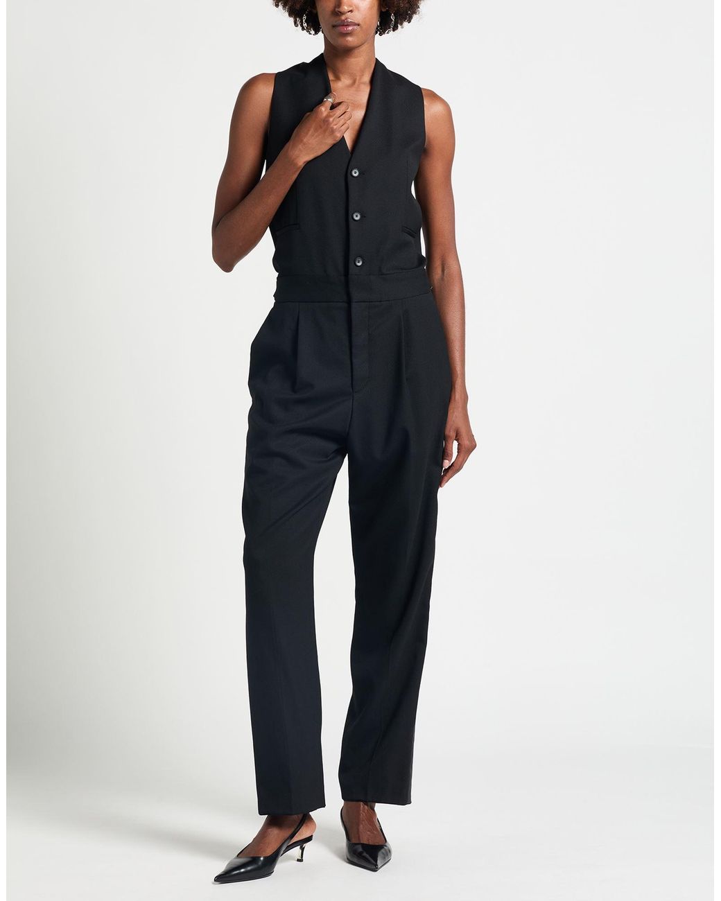 HUGO Blue Jumpsuit Wool, Polyester, Elastane