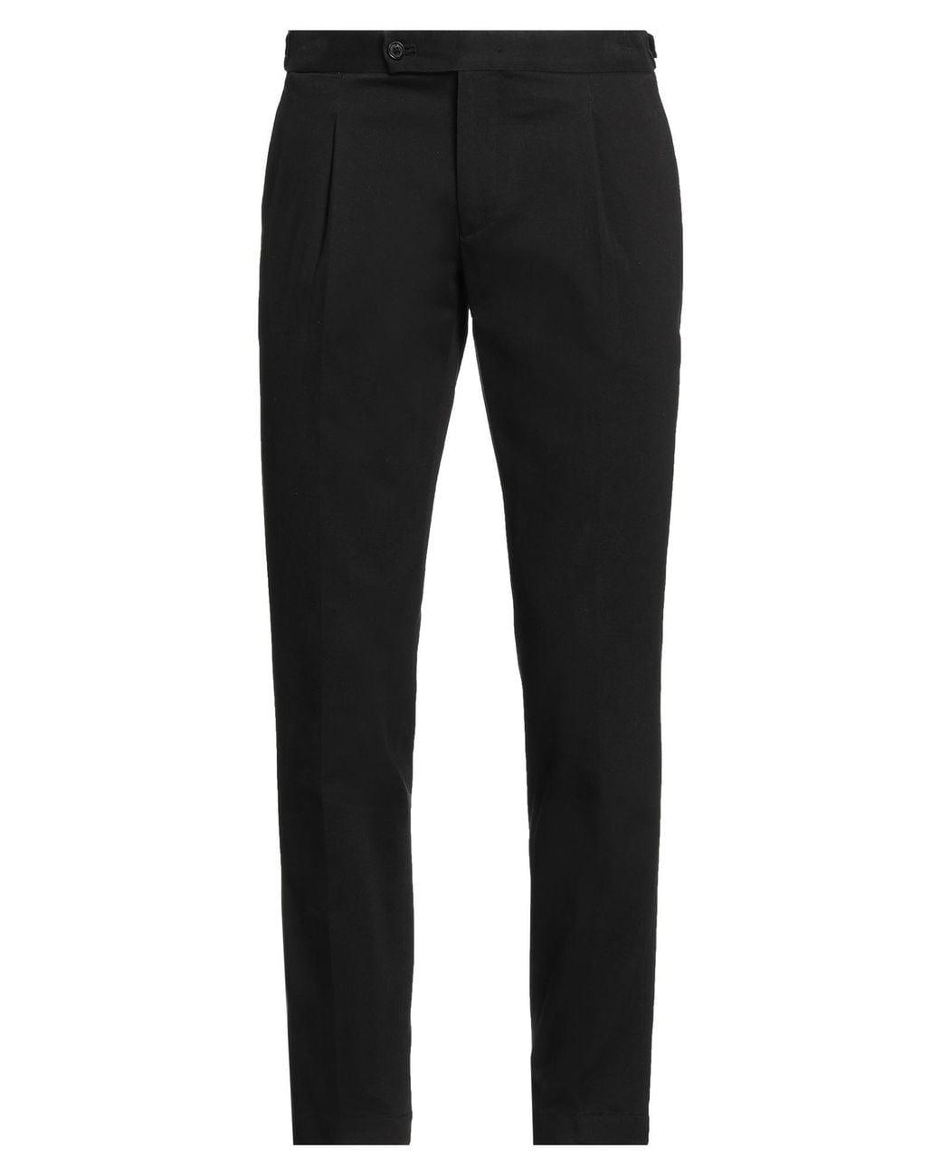 Luigi Borrelli Napoli Black Pants Cotton, Elastane for men