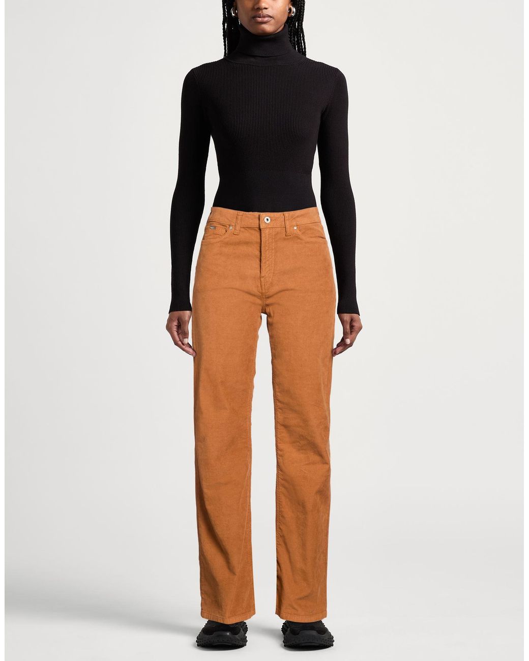 Pepe Jeans Brown Pants Cotton, Elastane