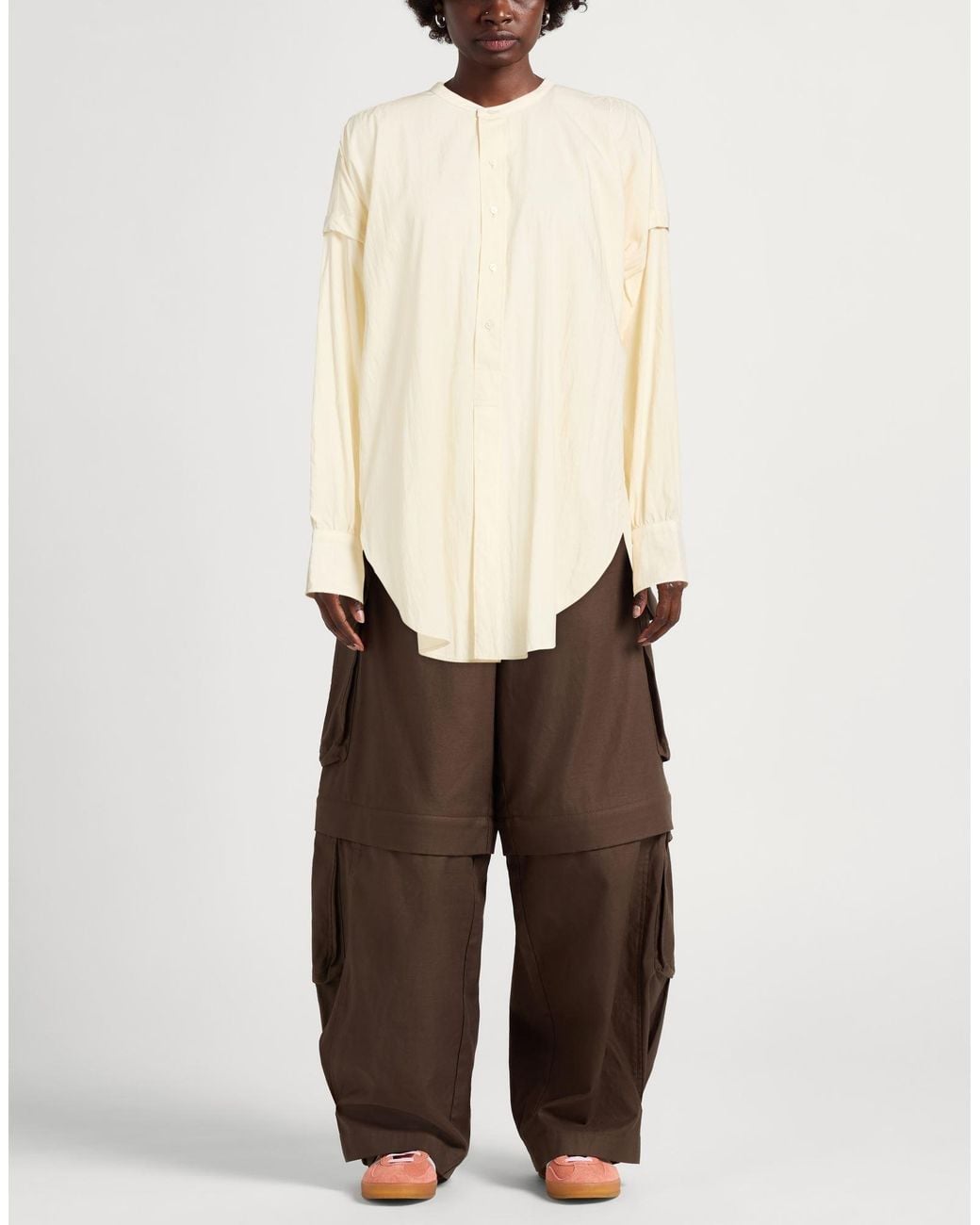 Lemaire White Shirt Lyocell, Polyurethane, Cotton