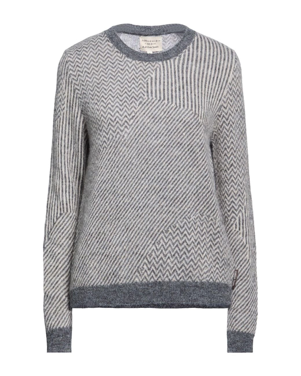 ALESSIA SANTI Gray Sweater Alpaca Wool, Polyamide, Wool