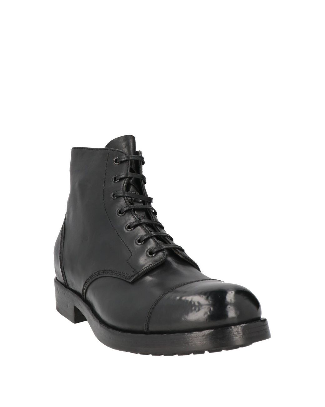 Officine Creative Black Ankle Boots Leather for men