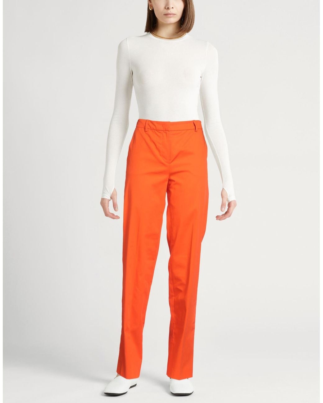 PT Torino Orange Pants Cotton, Elastane