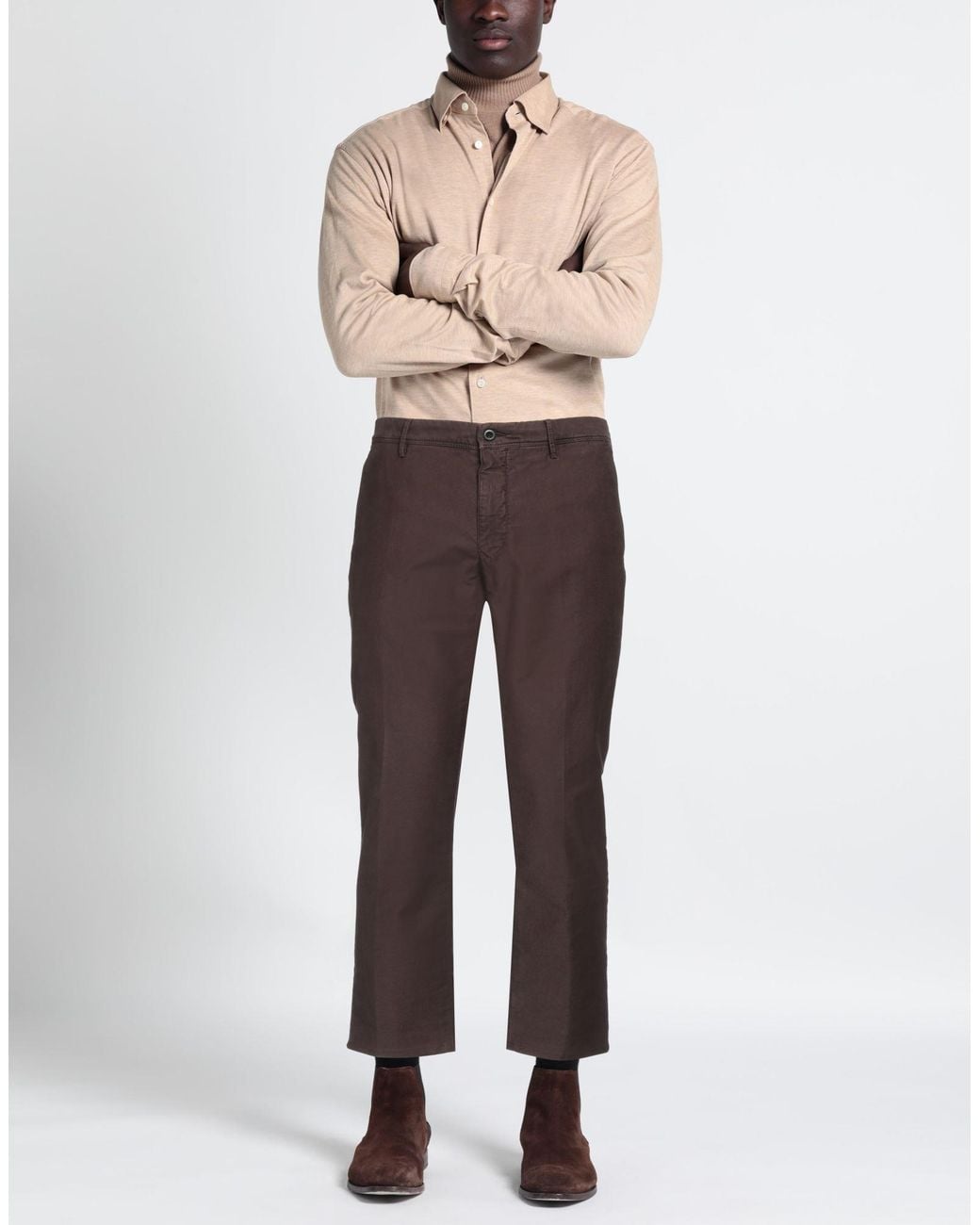 Incotex Brown Trouser for men