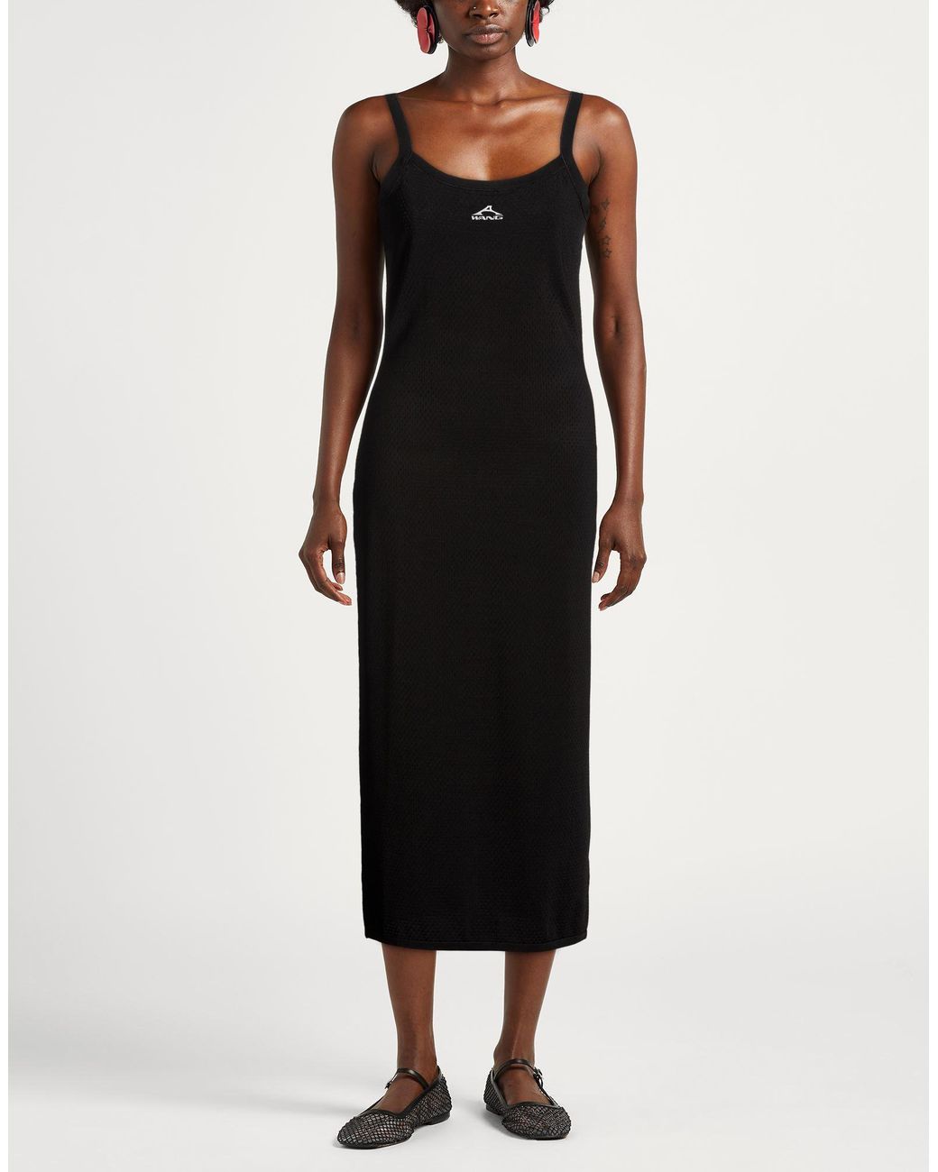 T By Alexander Wang Black Midi Dress