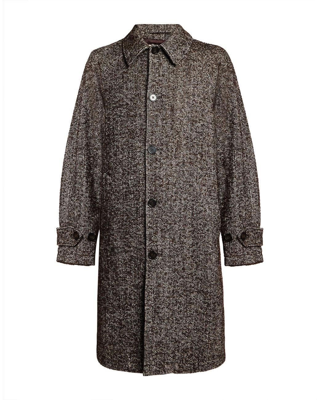 Officine Generale Gray Coat Cotton, Polyester, Polyamide, Virgin Wool, Polyacrylic for men