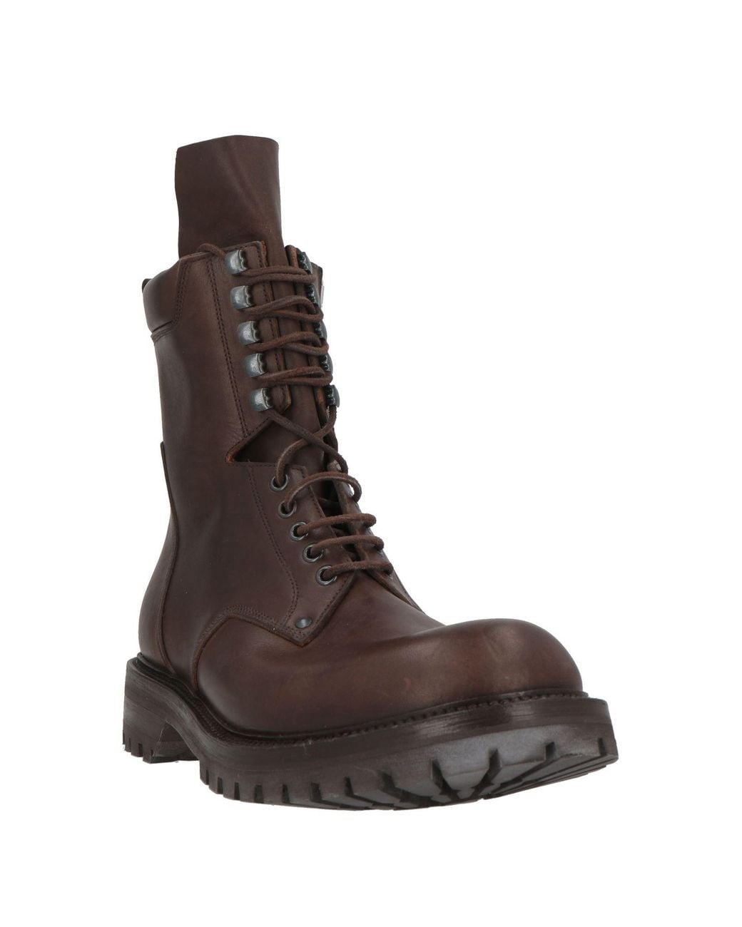 Rick Owens Brown Ankle Boots Leather for men