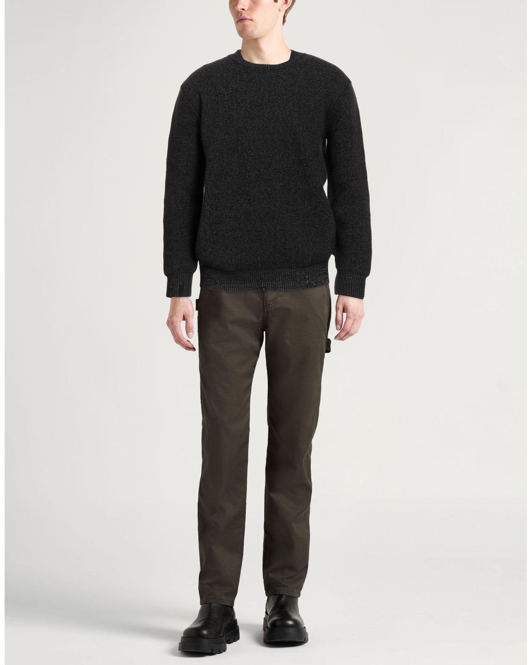 Roberto Collina Black Sweater Cotton, Nylon, Elastane for men