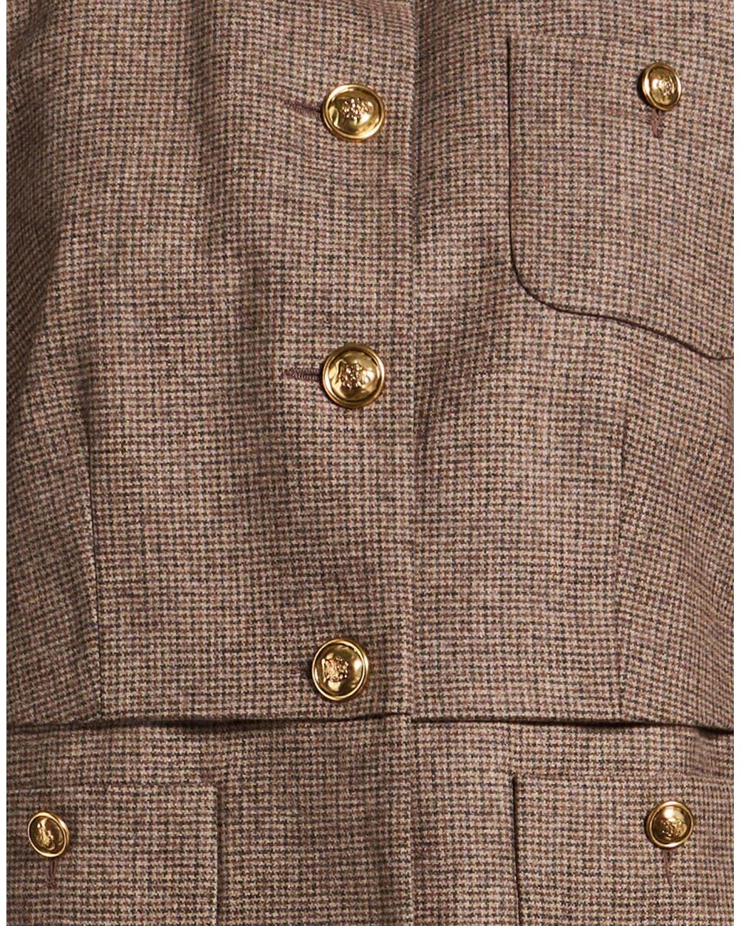 Sandro Brown Jacket Wool, Polyester, Elastane